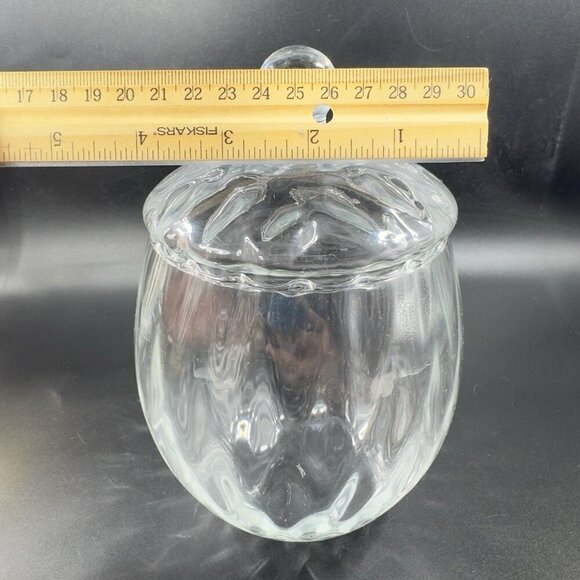 Princess House Optic Clear Glass Apothecary Jar Canister Container Vintage Decor - Picture 4 of 14